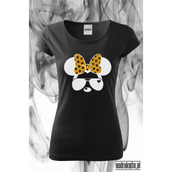 Myszka w okularach i kokardzie - koszulka z nadrukiem