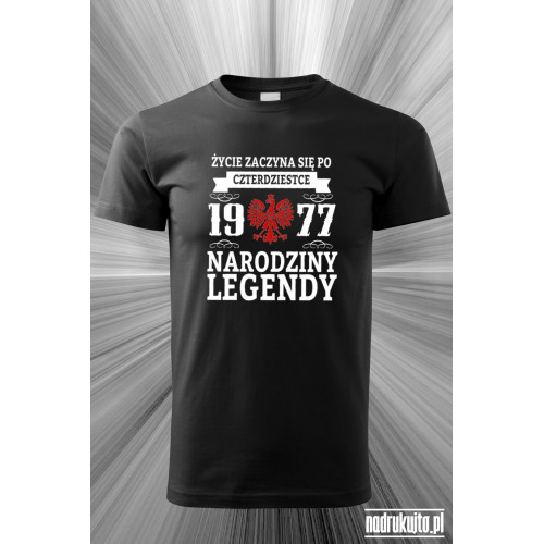 Życie zaczyna się po 40-ste - koszulka z nadrukiem