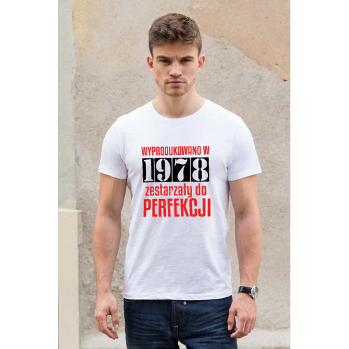 Koszulka na urodziny - Wyprodukowano w roku - zestarzały do perfekcji