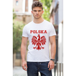 Koszulka dla Kibica - Polska - napis i godło